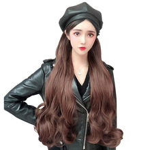 Natural Tie-Type Dyed Long Hair Braid Long Ponytail Women's Big Wave Curly Hair Wig Women's High Ponytail Wig