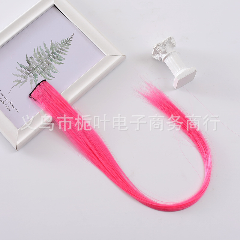 Cross-Border Chemical Fiber Wig Luminous Hair Piece Ear-Hanging Dyed Color Seamless Hair Extension Hair Piece Luminous Single Piece Hairpiece Clip Wig Cross-Border Chemical Fiber Wig Luminous Hair Piece Ear-Hanging Dyed Color Seamless Hair Extension Hair Piece Luminous Single Piece Hairpiece Clip Wig