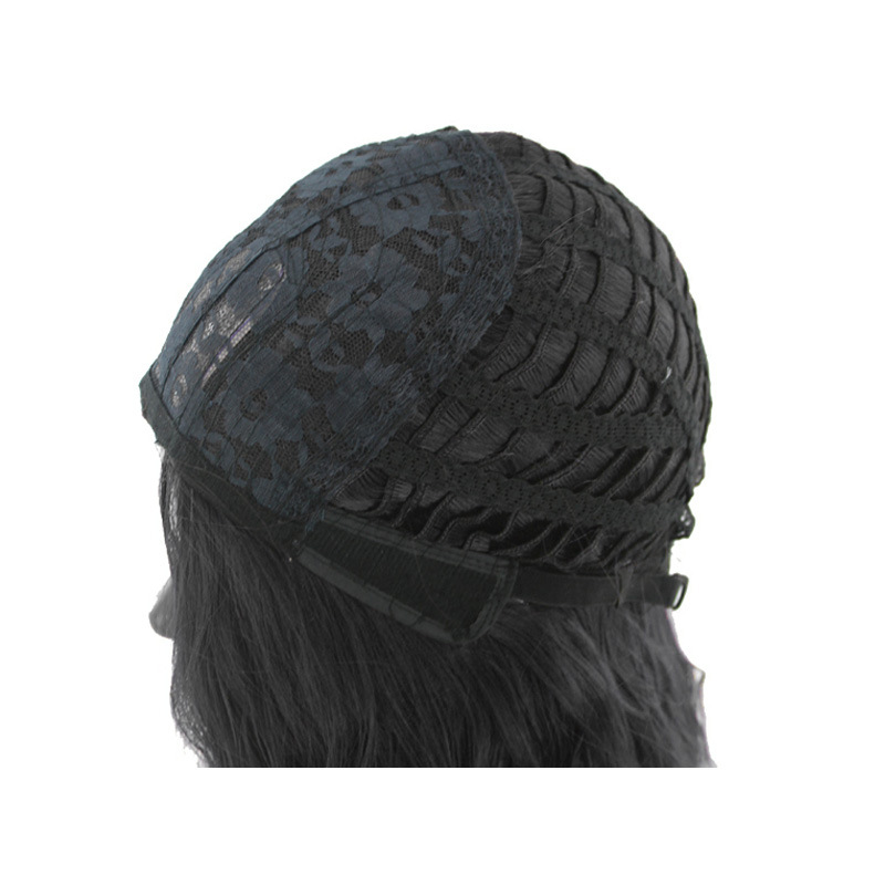 Hot Selling European and American Dyed Medium Long Curly Hair Cos Gray Gradient Anime Wig New Female Synthetic Wigs