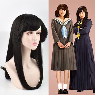 Ghost Blade Cosplay Wig Anime Stove Door Nezuko Fake Fur Exquisite Dyed Gradient Long Curly Hair Currently Available