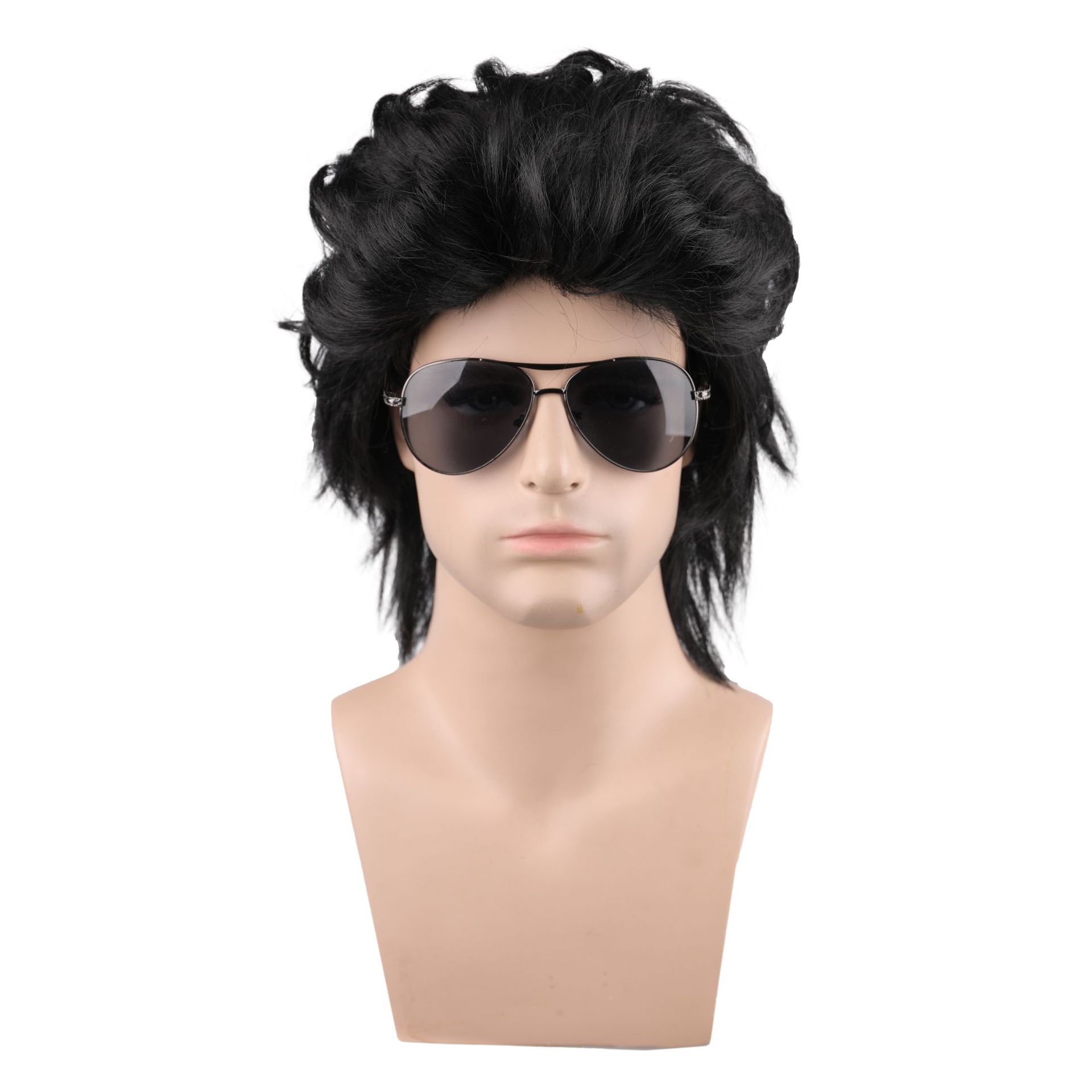 New Product BestSelling Wig Men&#039;s Short Curly Hair Dyed Rose Net Wig Sheath Currently Available Whole