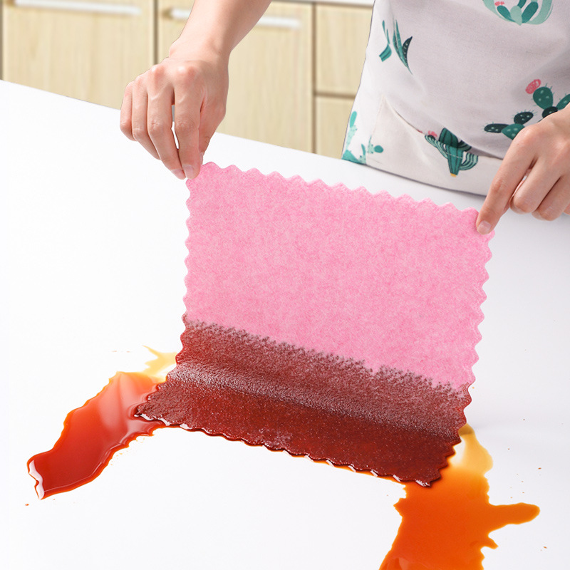 Blonde shell dishcloth kitchen absorbent towel household not easily stained with oil not easy to shed oil to remove the
