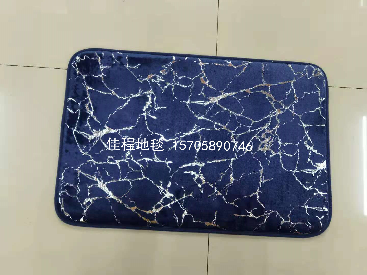 New Flannel Gilding Floor Mat Blonde Velvet Floor Mat Door Mat Non-Slip Mat Golden Crack Floor Mat