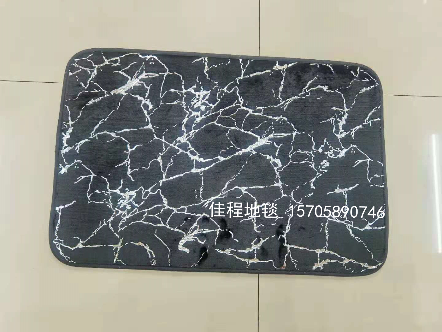 New Flannel Gilding Floor Mat Blonde Velvet Floor Mat Door Mat Non-Slip Mat Golden Crack Floor Mat