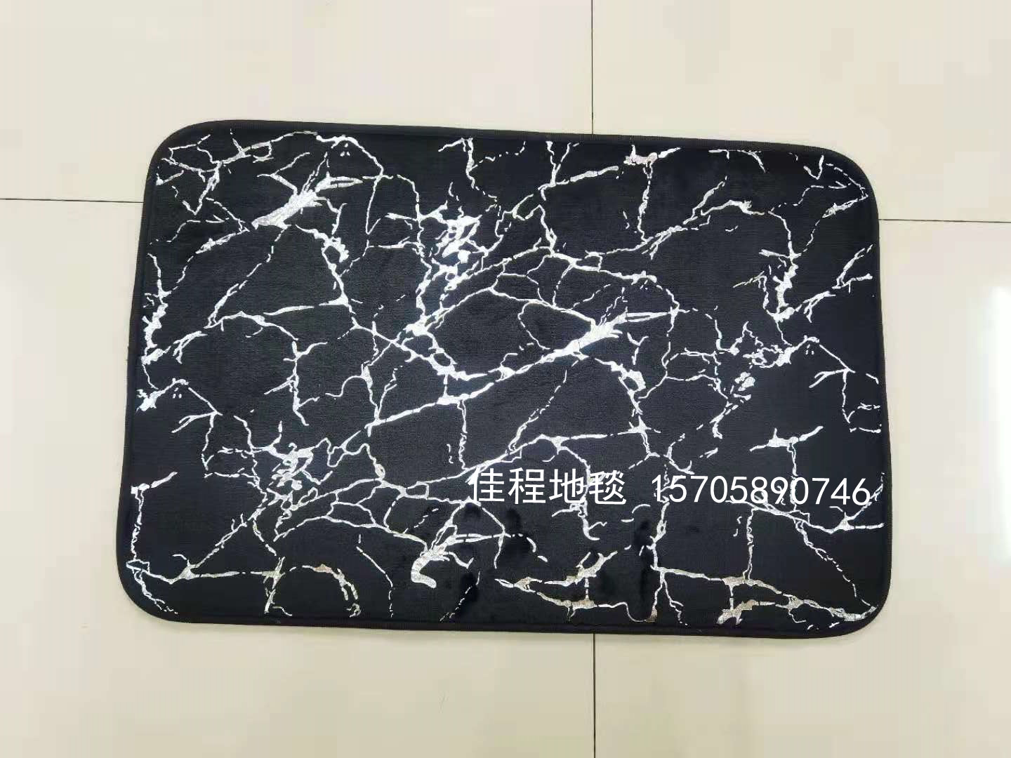New Flannel Gilding Floor Mat Blonde Velvet Floor Mat Door Mat Non-Slip Mat Golden Crack Floor Mat
