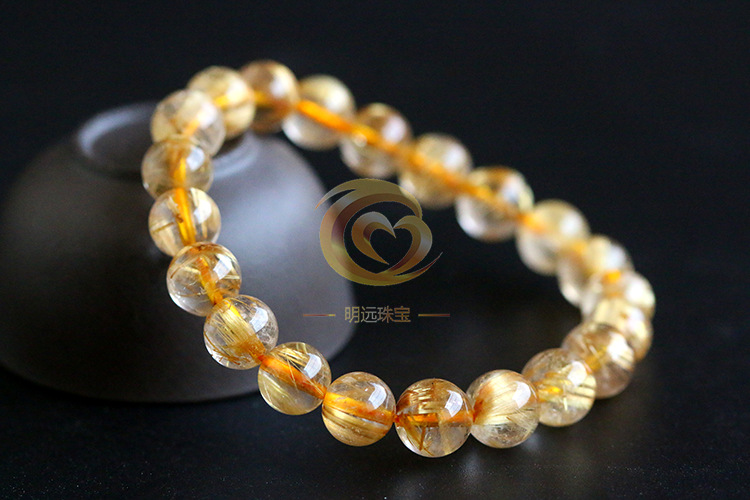 Natural Gold Rutilated Quartz Bracelet 23456a Smooth Hair Multi-Blonde Bracelet Crystal Ornament Factory Direct Sales Crystal Natural Gold Rutilated Quartz Bracelet 23456a Smooth Hair Multi-Blonde Bracelet Crystal Ornament Factory Direct Sales Crystal