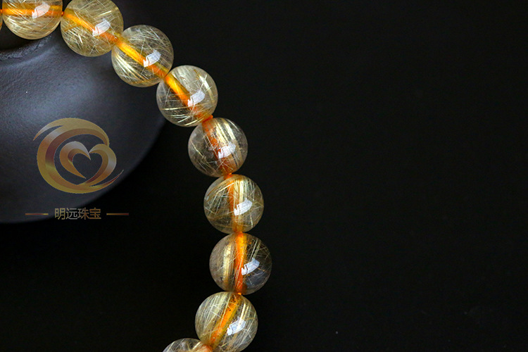 Natural Gold Rutilated Quartz Bracelet 23456a Smooth Hair Multi-Blonde Bracelet Crystal Ornament Factory Direct Sales Crystal Natural Gold Rutilated Quartz Bracelet 23456a Smooth Hair Multi-Blonde Bracelet Crystal Ornament Factory Direct Sales Crystal