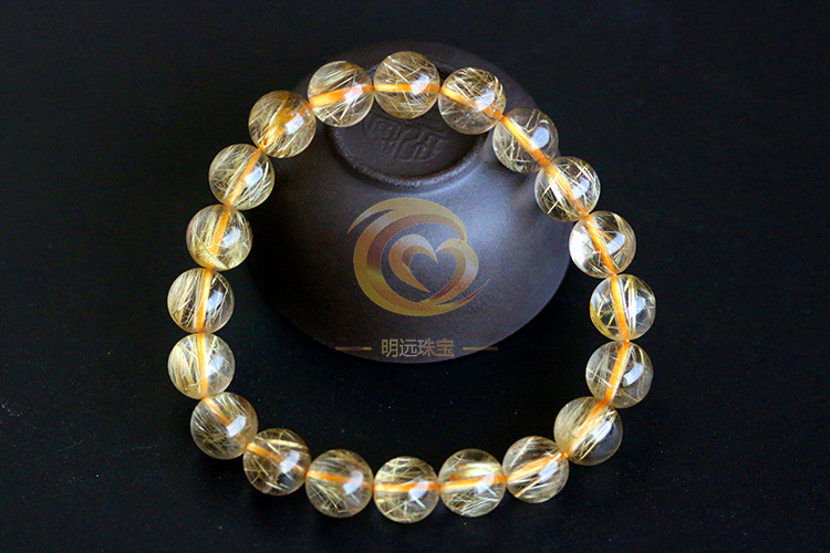 Natural Gold Rutilated Quartz Bracelet 23456a Smooth Hair Multi-Blonde Bracelet Crystal Ornament Factory Direct Sales Crystal Natural Gold Rutilated Quartz Bracelet 23456a Smooth Hair Multi-Blonde Bracelet Crystal Ornament Factory Direct Sales Crystal