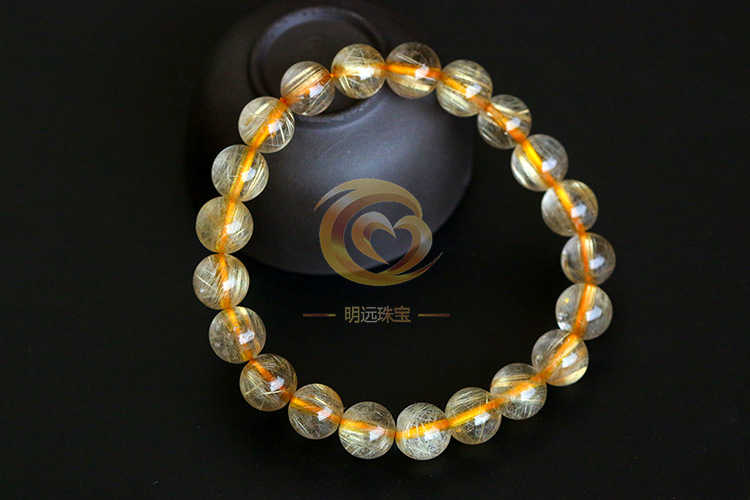 Natural Gold Rutilated Quartz Bracelet 23456a Smooth Hair Multi-Blonde Bracelet Crystal Ornament Factory Direct Sales Crystal Natural Gold Rutilated Quartz Bracelet 23456a Smooth Hair Multi-Blonde Bracelet Crystal Ornament Factory Direct Sales Crystal