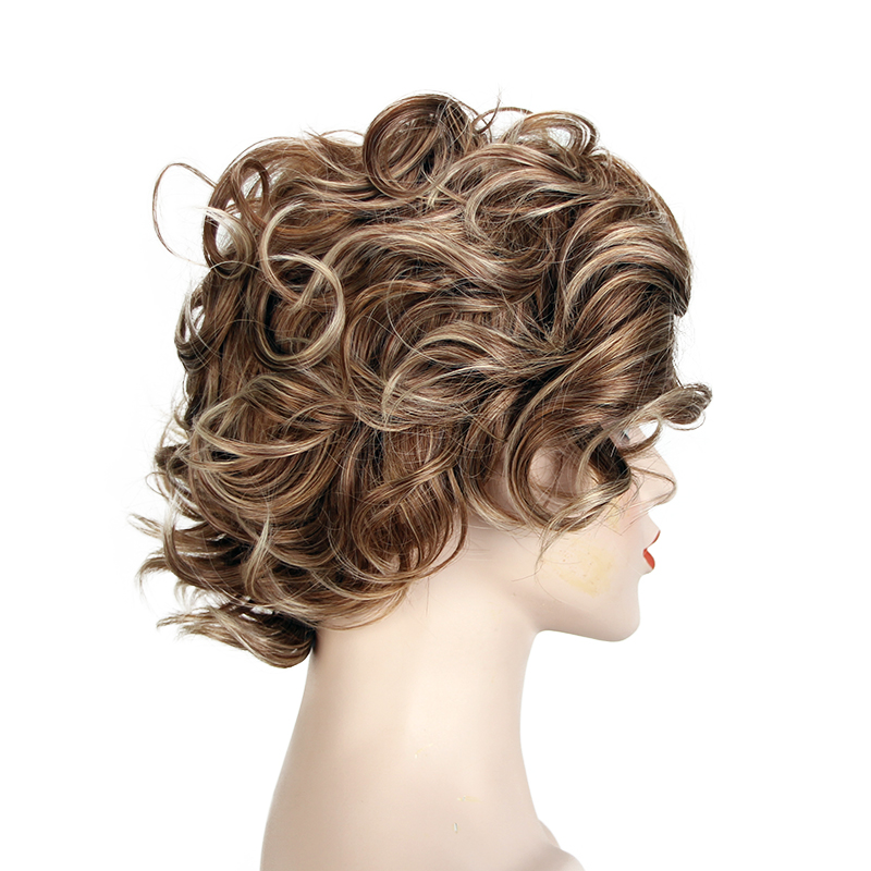 European and American hot-selling women's wigs blonde small curly chemical short curly hair cross-border supply manufacturers wholesale European and American hot-selling women's wigs blonde small curly chemical short curly hair cross-border supply manufacturers wholesale