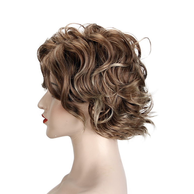European and American hot-selling women's wigs blonde small curly chemical short curly hair cross-border supply manufacturers wholesale European and American hot-selling women's wigs blonde small curly chemical short curly hair cross-border supply manufacturers wholesale