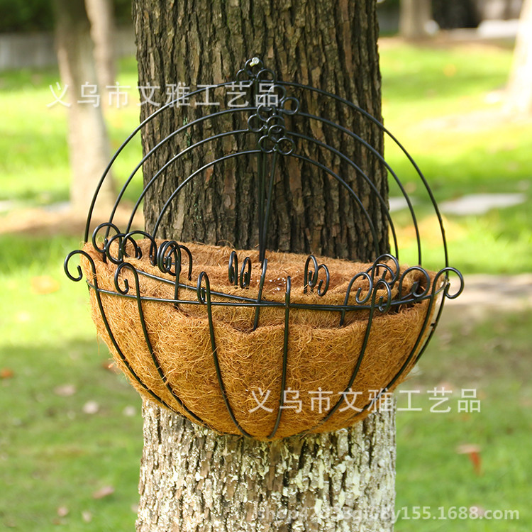 Hanging pot with blonde palm wall Hanging pot Hanging pot with iron art Hanging pot Hanging hook for flowers and plants
