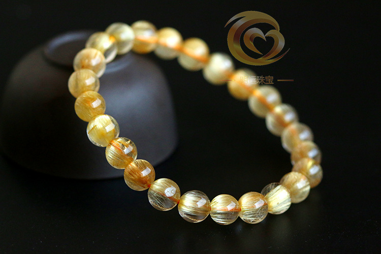 Natural Gold Rutilated Quartz Bracelet 23456a Smooth Hair Multi-Blonde Bracelet Crystal Ornament Factory Direct Sales Crystal Natural Gold Rutilated Quartz Bracelet 23456a Smooth Hair Multi-Blonde Bracelet Crystal Ornament Factory Direct Sales Crystal