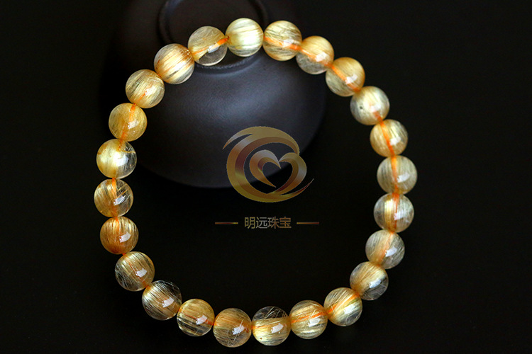 Natural Gold Rutilated Quartz Bracelet 23456a Smooth Hair Multi-Blonde Bracelet Crystal Ornament Factory Direct Sales Crystal Natural Gold Rutilated Quartz Bracelet 23456a Smooth Hair Multi-Blonde Bracelet Crystal Ornament Factory Direct Sales Crystal