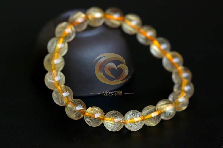 Natural Gold Rutilated Quartz Bracelet 23456a Smooth Hair Multi-Blonde Bracelet Crystal Ornament Factory Direct Sales Crystal Natural Gold Rutilated Quartz Bracelet 23456a Smooth Hair Multi-Blonde Bracelet Crystal Ornament Factory Direct Sales Crystal