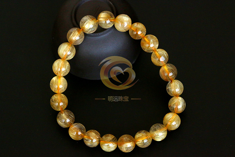 Natural Gold Rutilated Quartz Bracelet 23456a Smooth Hair Multi-Blonde Bracelet Crystal Ornament Factory Direct Sales Crystal Natural Gold Rutilated Quartz Bracelet 23456a Smooth Hair Multi-Blonde Bracelet Crystal Ornament Factory Direct Sales Crystal