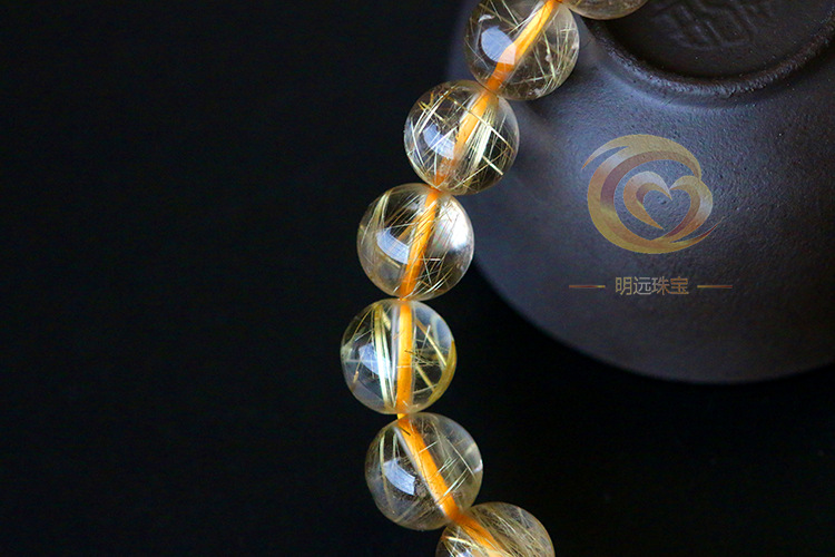 Natural Gold Rutilated Quartz Bracelet 23456a Smooth Hair Multi-Blonde Bracelet Crystal Ornament Factory Direct Sales Crystal Natural Gold Rutilated Quartz Bracelet 23456a Smooth Hair Multi-Blonde Bracelet Crystal Ornament Factory Direct Sales Crystal