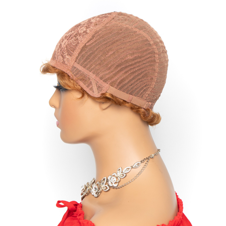 Blonde Human hair finger wave wig Blonde Human hair finger wave wig