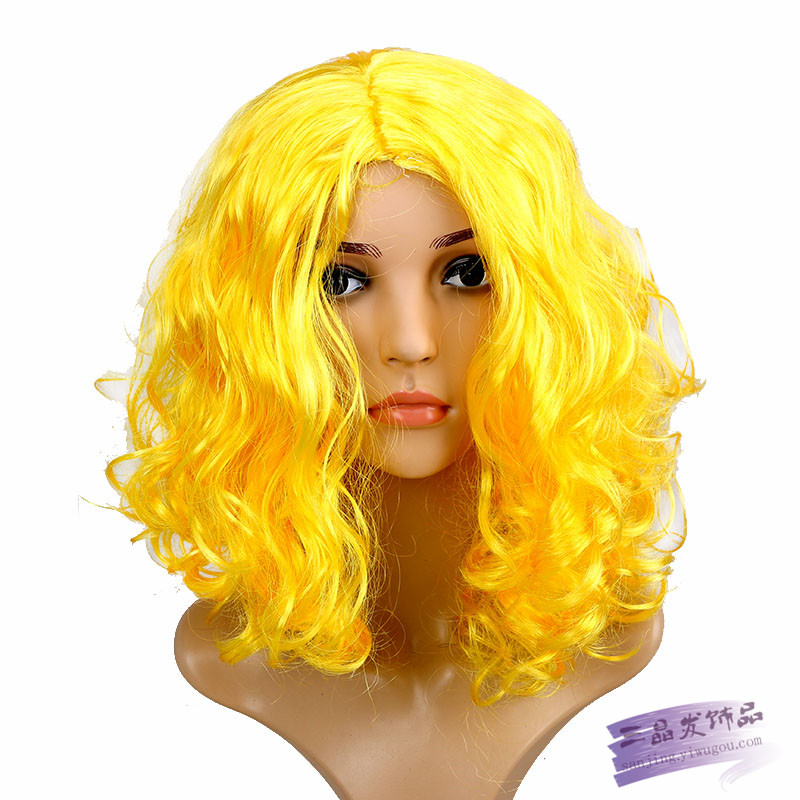 Short blonde wig wig hair long hair wig and girls