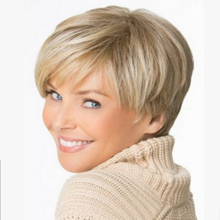 Chemical Fiber Wig Short Hair European and American Wig Blonde Wig Factory Direct Supply AliExpress Amazon Sources