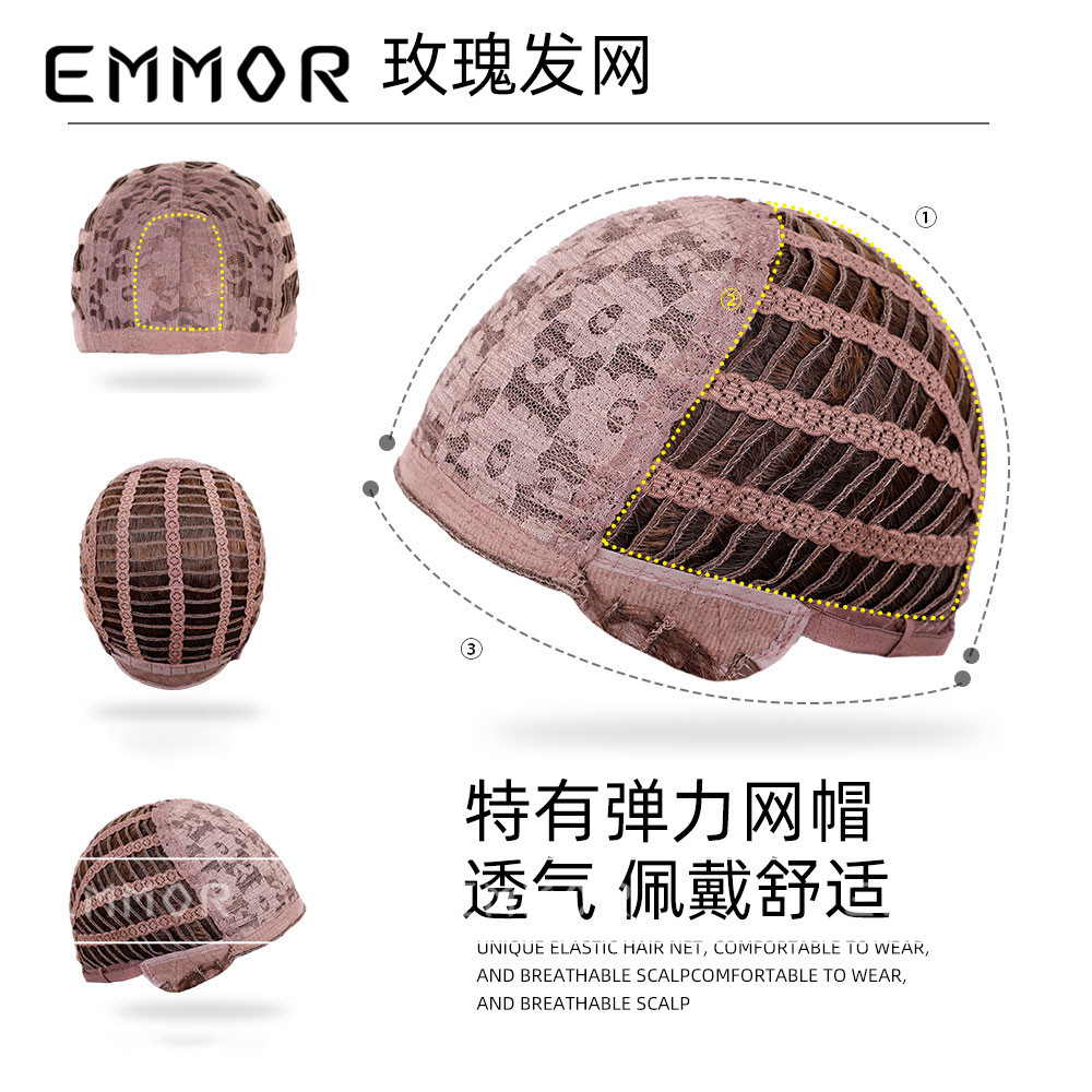 Emmor European and American Style Wig Medium Gradient Blonde Long Straight Women Wig Cosplay Party Daily Chemical Fiber Hair