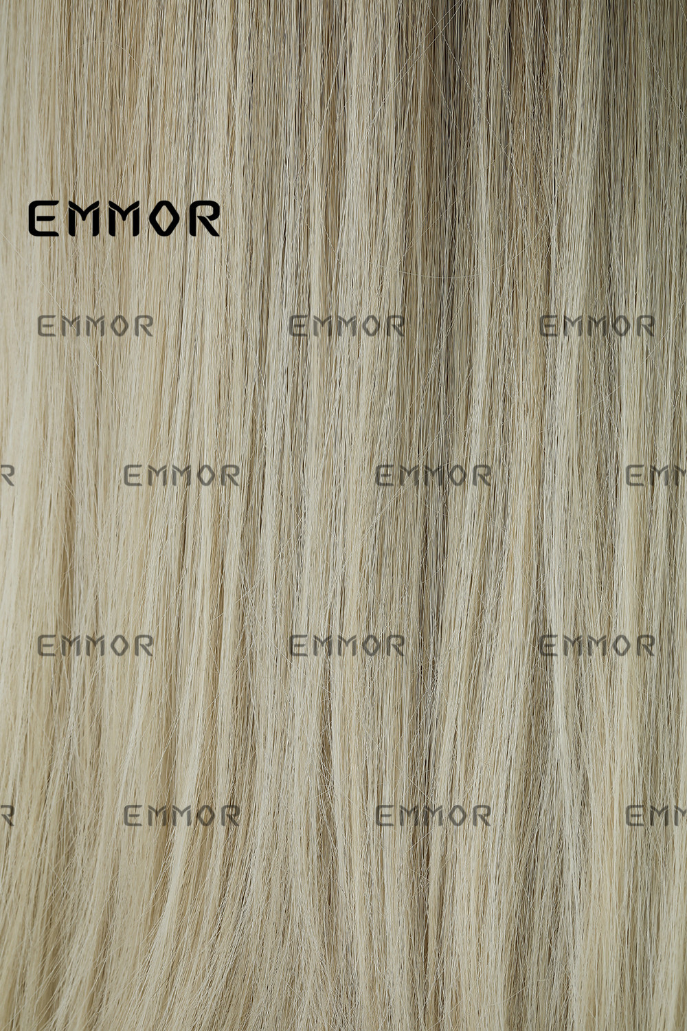 Emmor European and American Style Wig Medium Gradient Blonde Long Straight Women Wig Cosplay Party Daily Chemical Fiber Hair