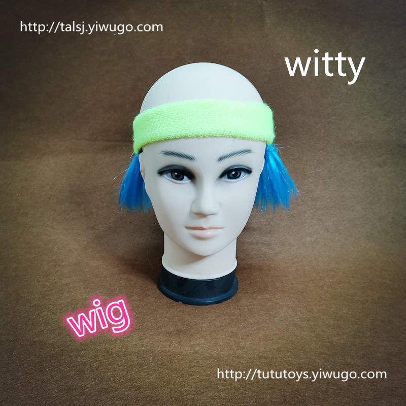 Sports head with wig fan wig river boy wig dreadlocks blonde curls wig custom made
