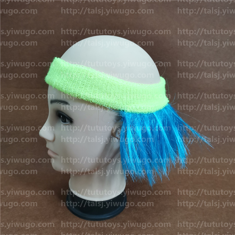 Sports head with wig fan wig river boy wig dreadlocks blonde curls wig custom made