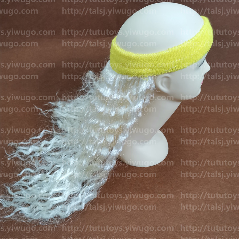 Sports head with wig fan wig river boy wig dreadlocks blonde curls wig custom made