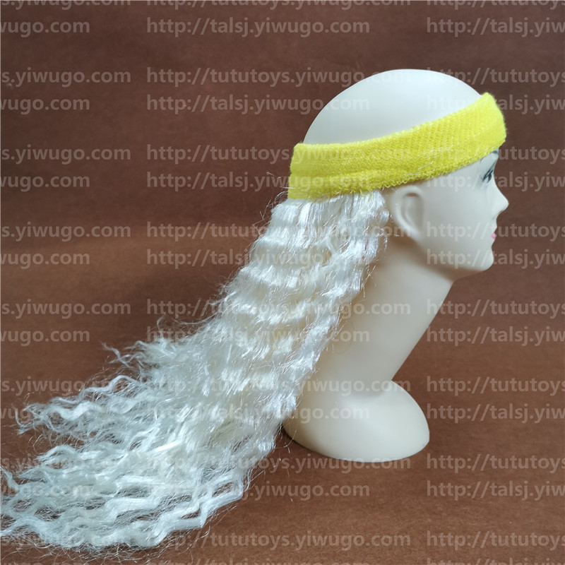 Sports head with wig fan wig river boy wig dreadlocks blonde curls wig custom made