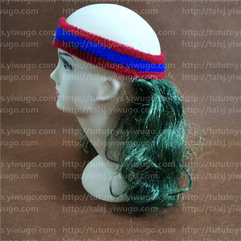 Sports head with wig fan wig river boy wig dreadlocks blonde curls wig custom made