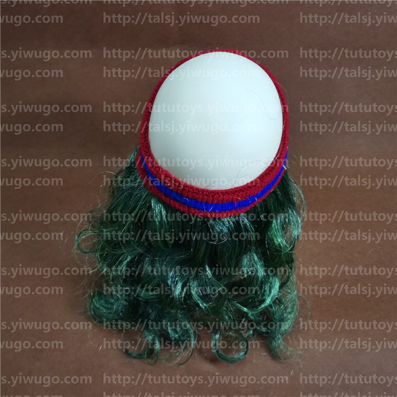 Sports head with wig fan wig river boy wig dreadlocks blonde curls wig custom made