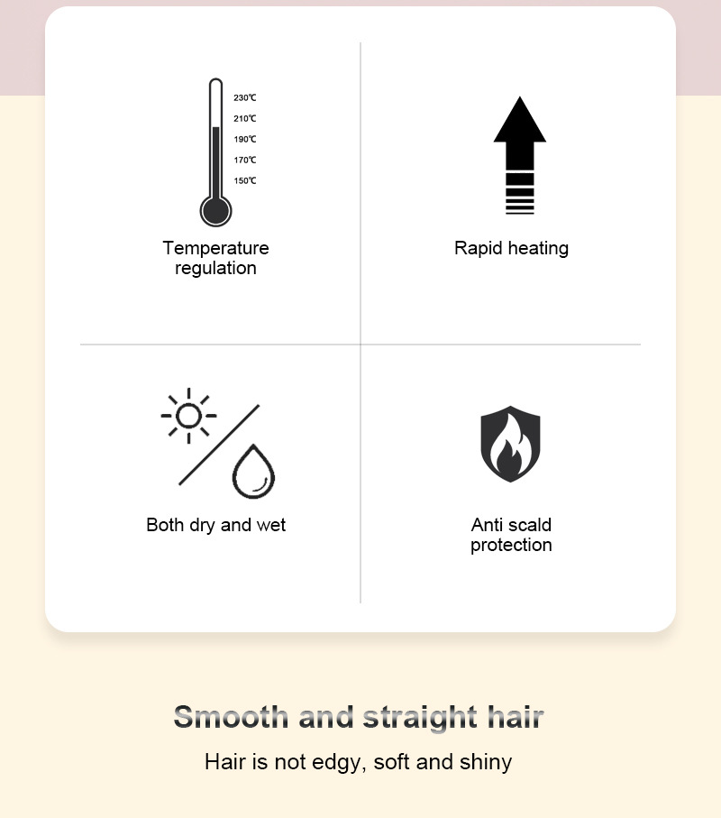 DSP Electric Hair Straightener Curling Or Straightening Hair Wavy Curly Hair Temperature Adjustment Straightening Hair DSP Electric Hair Straightener Curling Or Straightening Hair Wavy Curly Hair Temperature Adjustment Straightening Hair