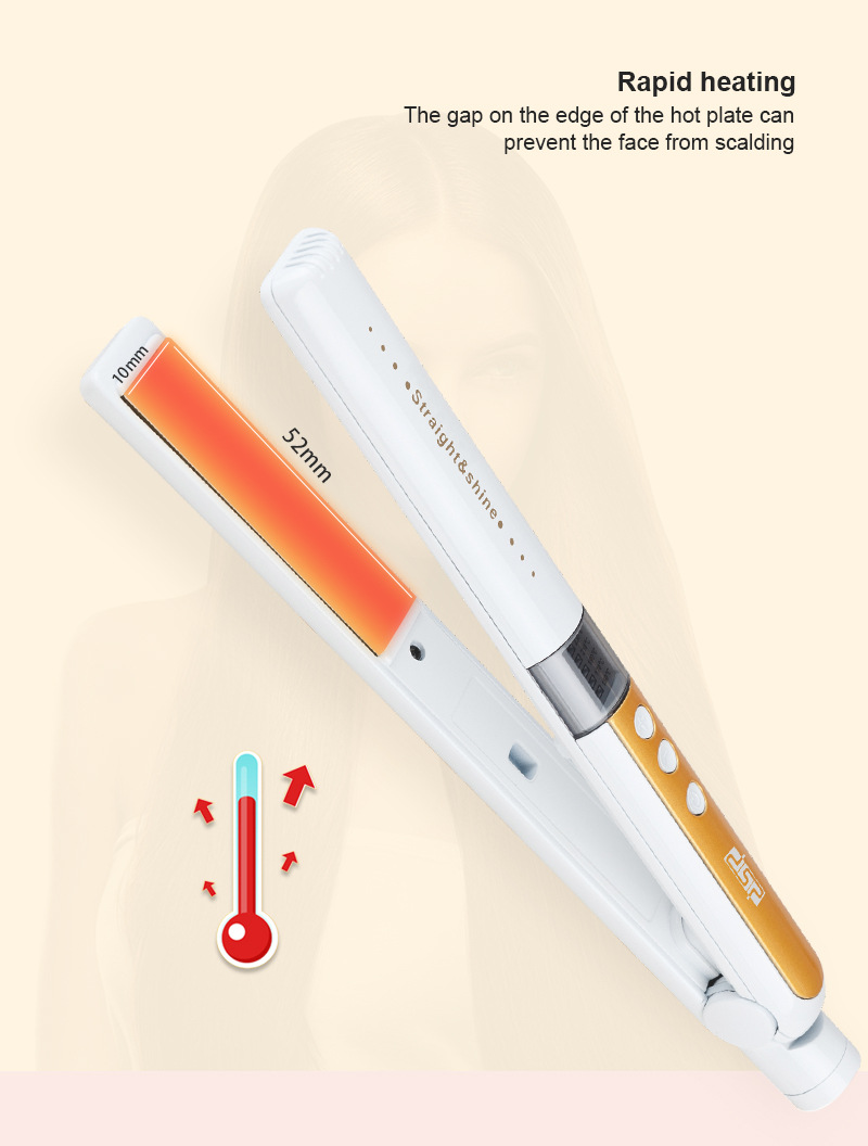 DSP Electric Hair Straightener Curling Or Straightening Hair Wavy Curly Hair Temperature Adjustment Straightening Hair DSP Electric Hair Straightener Curling Or Straightening Hair Wavy Curly Hair Temperature Adjustment Straightening Hair