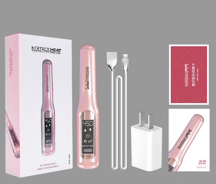 2020 New model wireless usb rechargeable portable cordless hair straightener