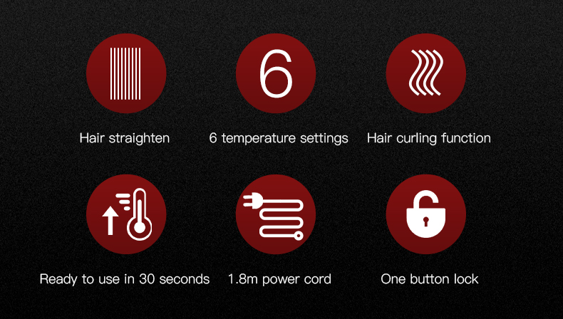 VGR V-558 2 in 1 hair straightener hair curler straightener professional hair heating iron