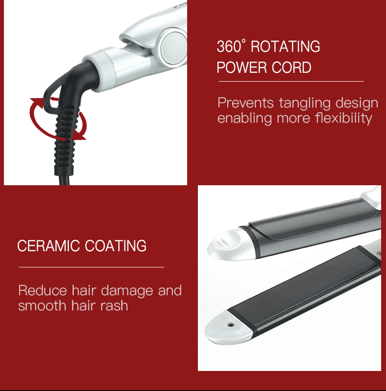 VGR V-558 2 in 1 hair straightener hair curler straightener professional hair heating iron