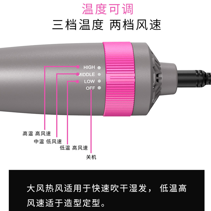Cross-border hot style hair dryer multifunctional straight hair comb hair straightener curling iron quick hot air comb one generation hair