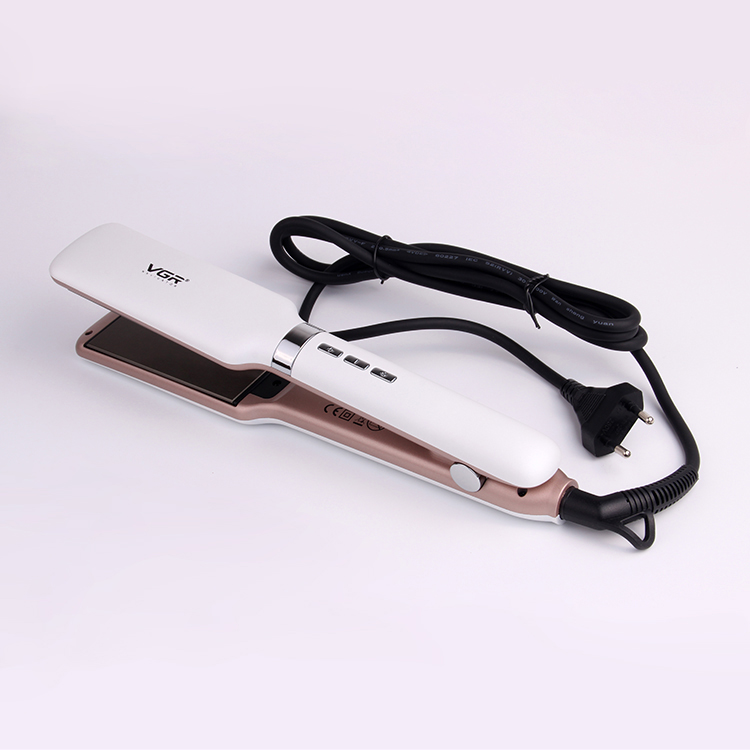 VGR-520 hair rod roll wet and dry dual-use straight hair splint liquid crystal ceramic hair straightener foreign trade