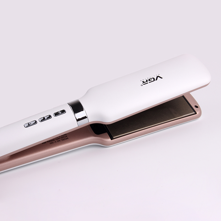 VGR-520 hair rod roll wet and dry dual-use straight hair splint liquid crystal ceramic hair straightener foreign trade