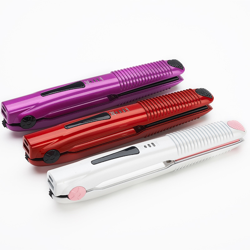 Cross-Border E-Commerce Hot-Selling Product USB Charging for Curling Or Straightening Electric Hairpin Hair Straightener Portable Mini Wireless Charging