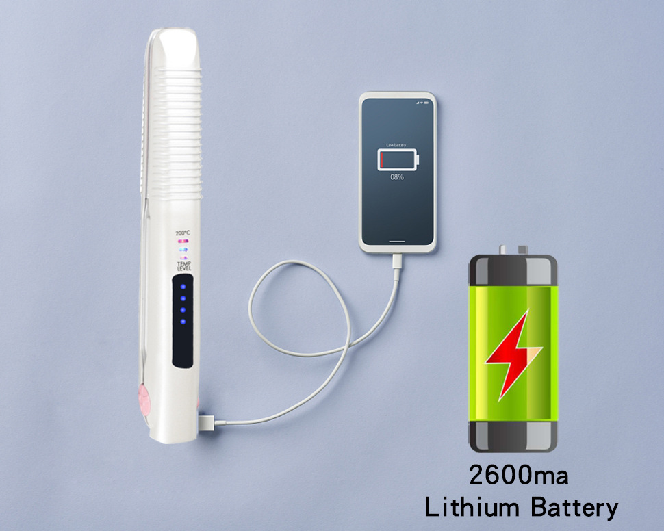 Cross-Border E-Commerce Hot-Selling Product USB Charging for Curling Or Straightening Electric Hairpin Hair Straightener Portable Mini Wireless Charging