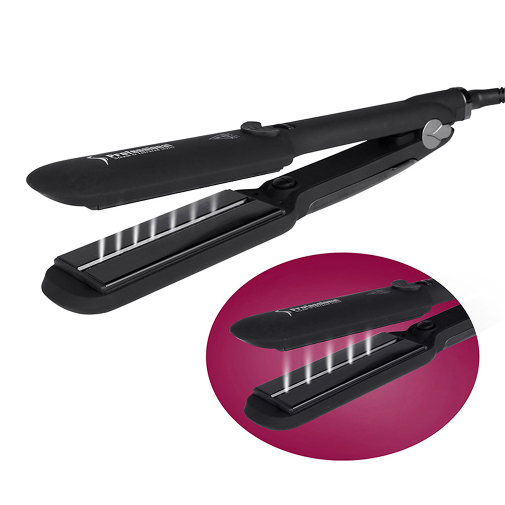 Cross-border e-commerce hot hair straightener steam infrared hair splint wet and dry wide plate perm