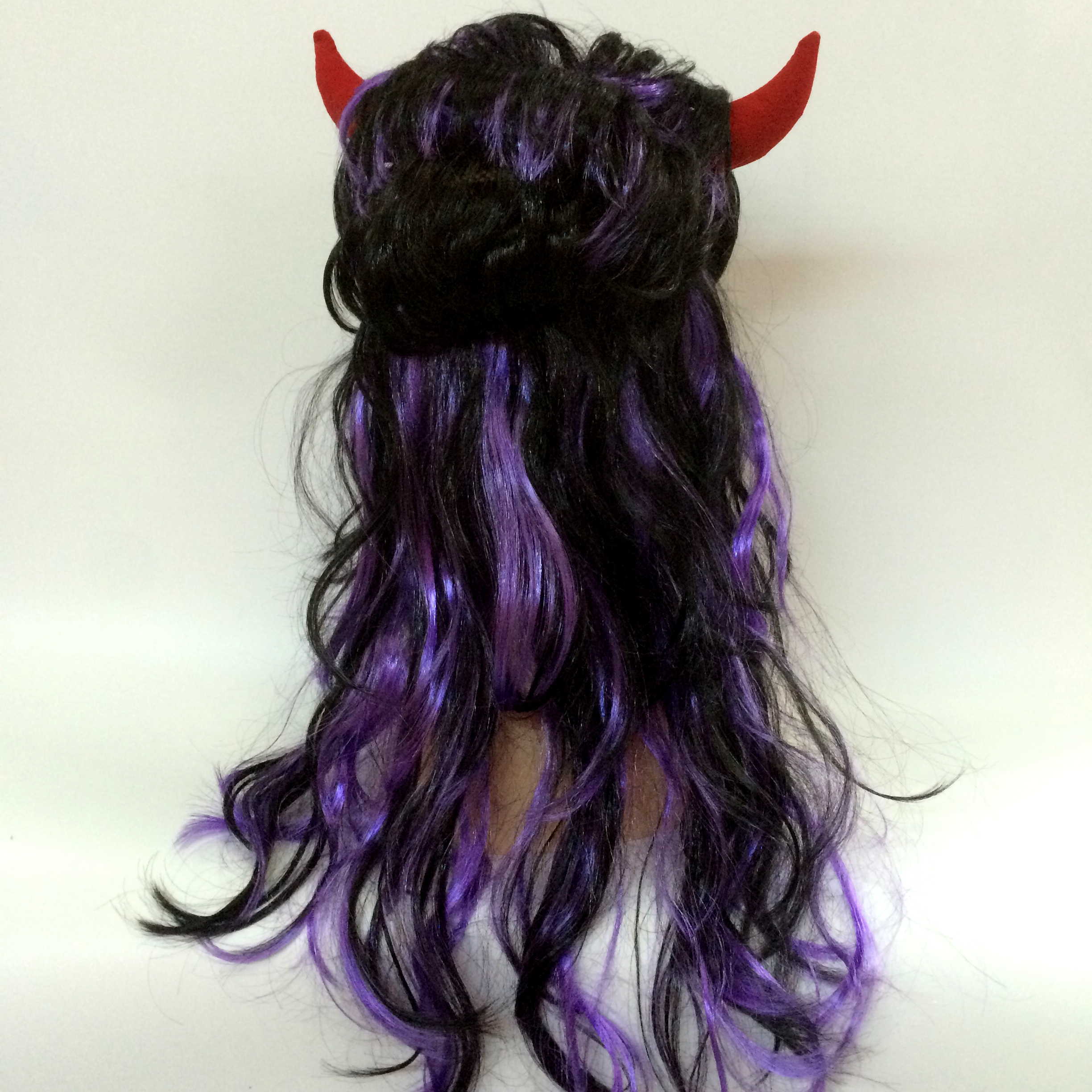 Halloween wig Ox horn curly hair wig