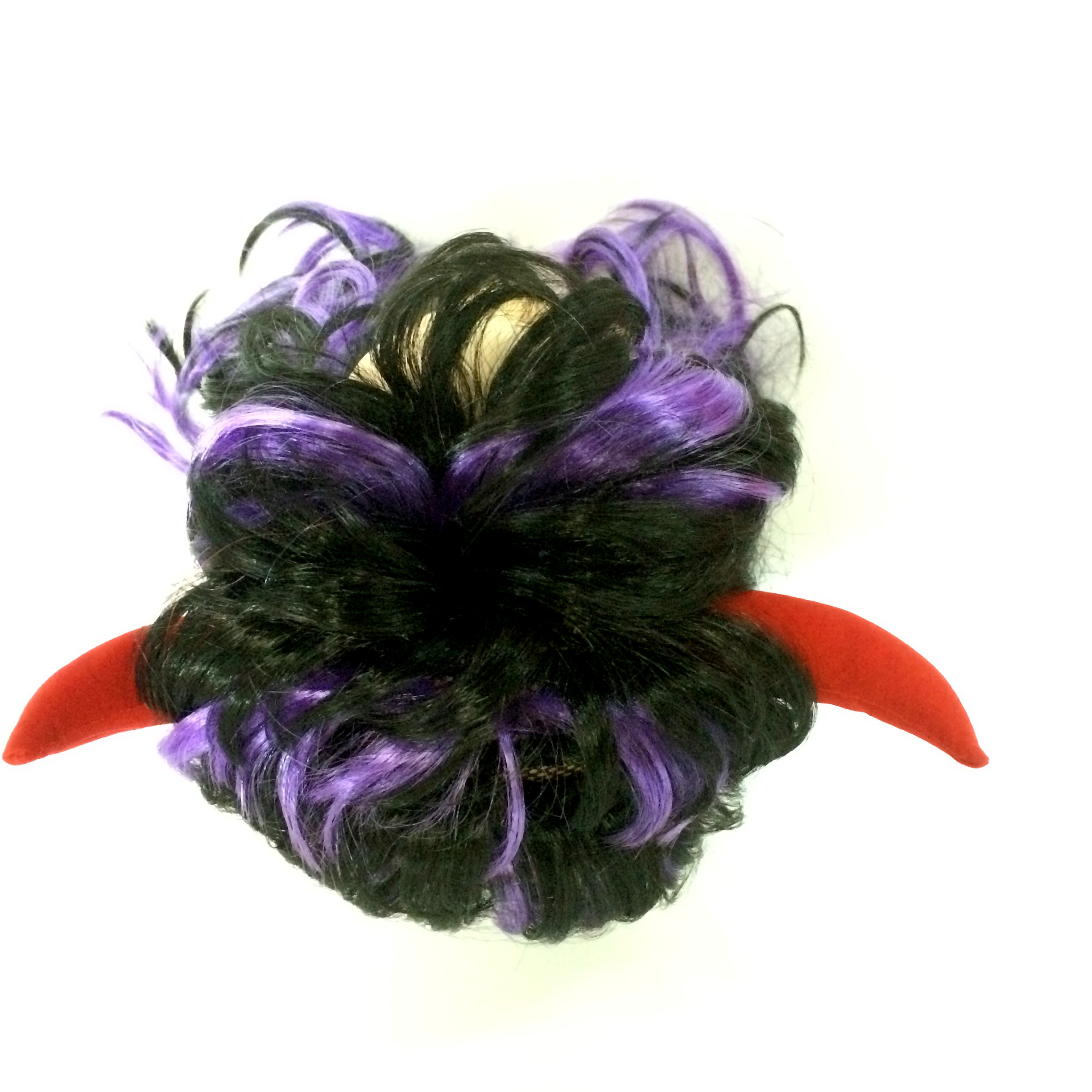 Halloween wig Ox horn curly hair wig