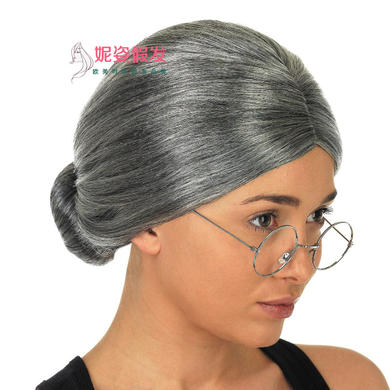 Festival Wig Grandma Cospaly Wig Halloween Christmas Party Wig Factory Wholesale