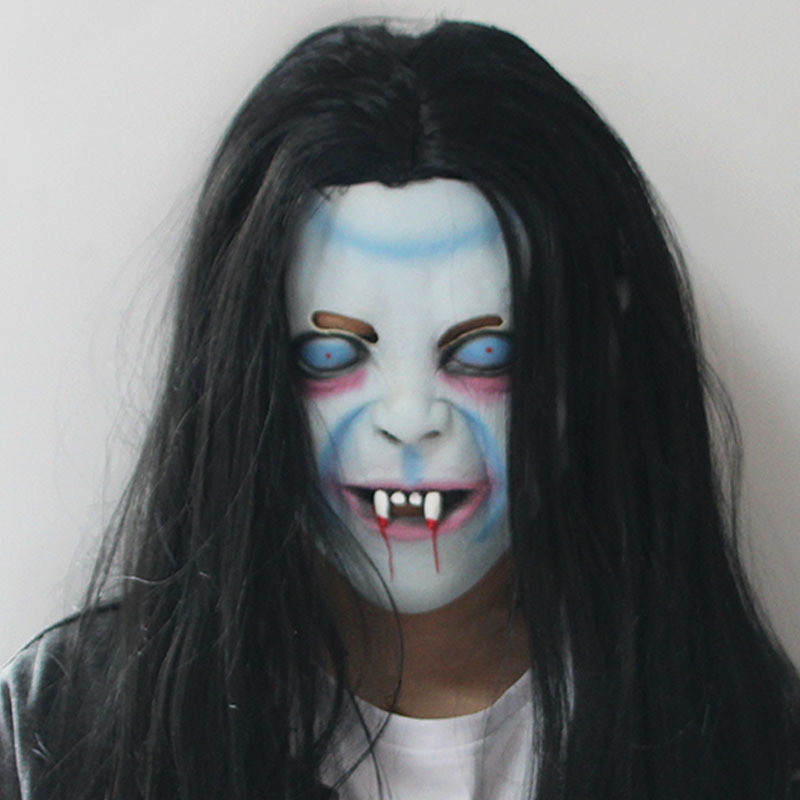 Halloween Script Killing Horror Mask Headgear Scary Ghost Wig Props Room Escape Zombie Female Ghost Mask Halloween Script Killing Horror Mask Headgear Scary Ghost Wig Props Room Escape Zombie Female Ghost Mask