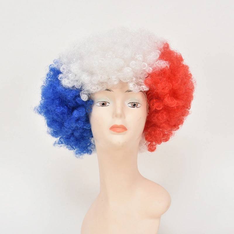Halloween European and American Afro Wig Cosplay Fan Wig Clown Head Cover Children's Rainbow Party Wig