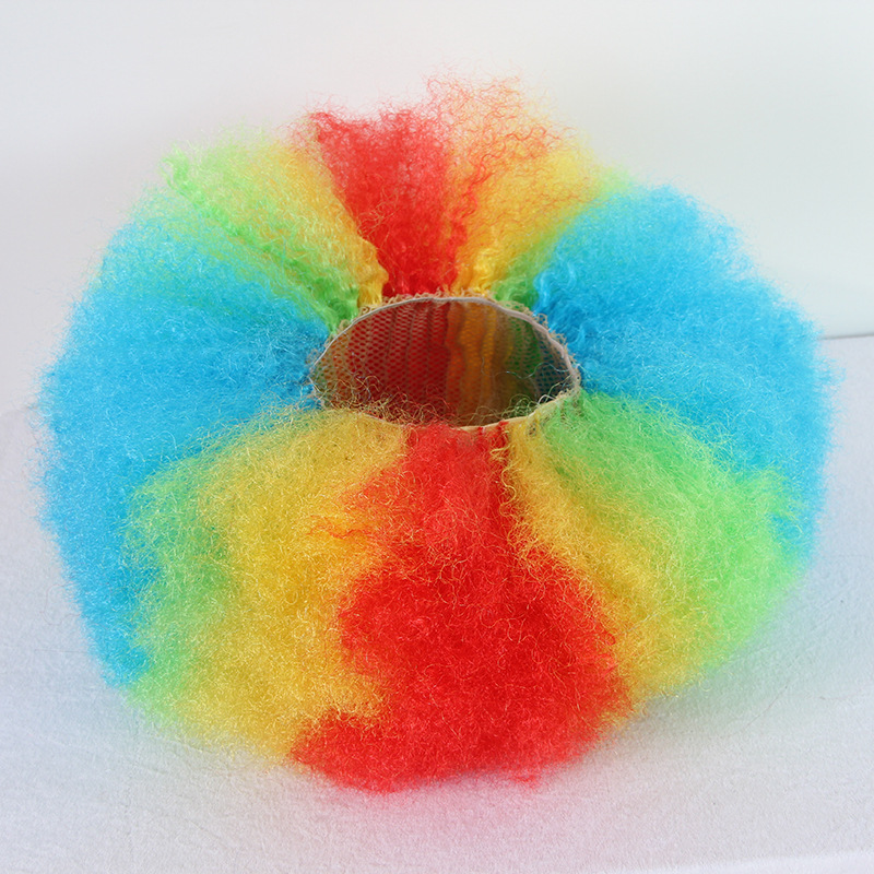 Halloween Wig Explosion Head Color Fan Wig Masquerade Festival Wig Large 180G