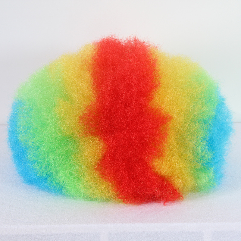 Halloween Wig Explosion Head Color Fan Wig Masquerade Festival Wig Large 180G